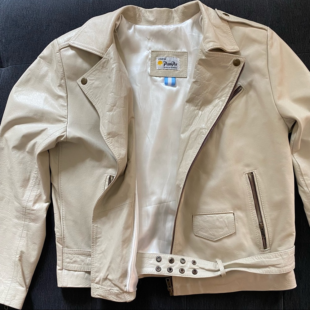 Alma Pampa Men’s Leather Jacket Size S